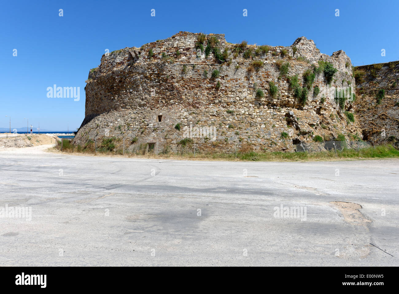 Der Norden am Meer venezianische Bastion Antonio Zeno Burg Festung oder Kastro Chios Stadt Chios Griechenland begann im 10. Stockfoto