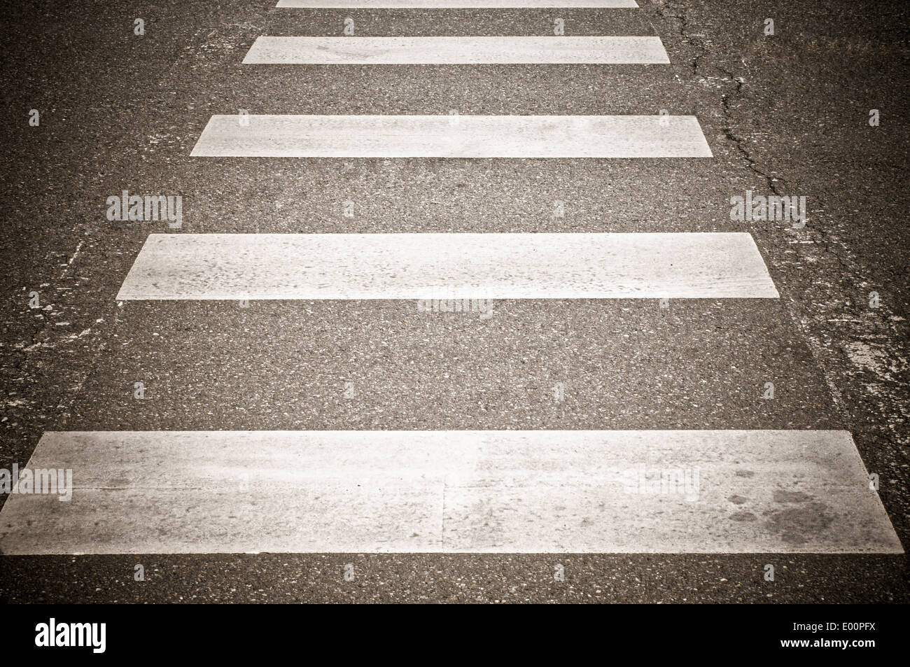 Zebrastreifen in La Conner, Washington, USA Stockfoto