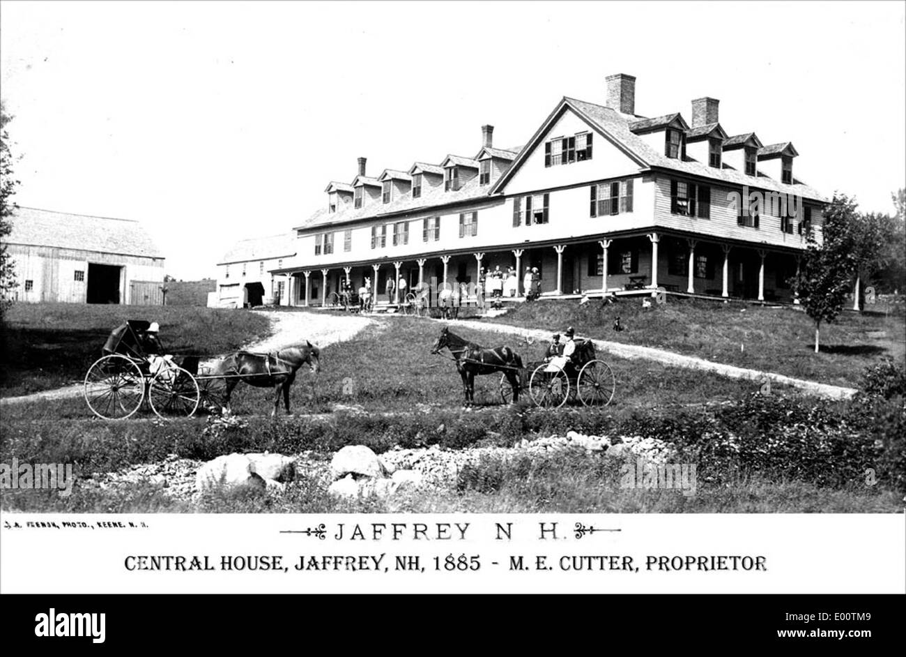 Zentrales Haus in Jaffrey New Hampshire Stockfoto