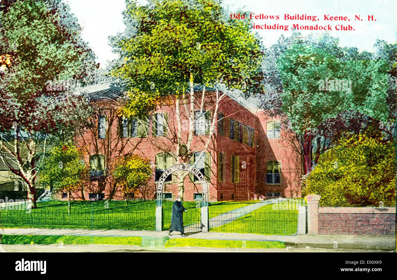 Odd Fellows Bulding in Keene, NH Stockfoto