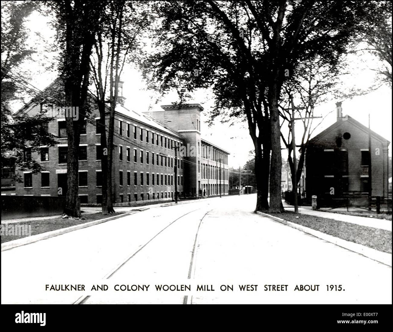 Faulkner &amp; Kolonie Woolen Mills, Weststraße, Keene NH Stockfoto