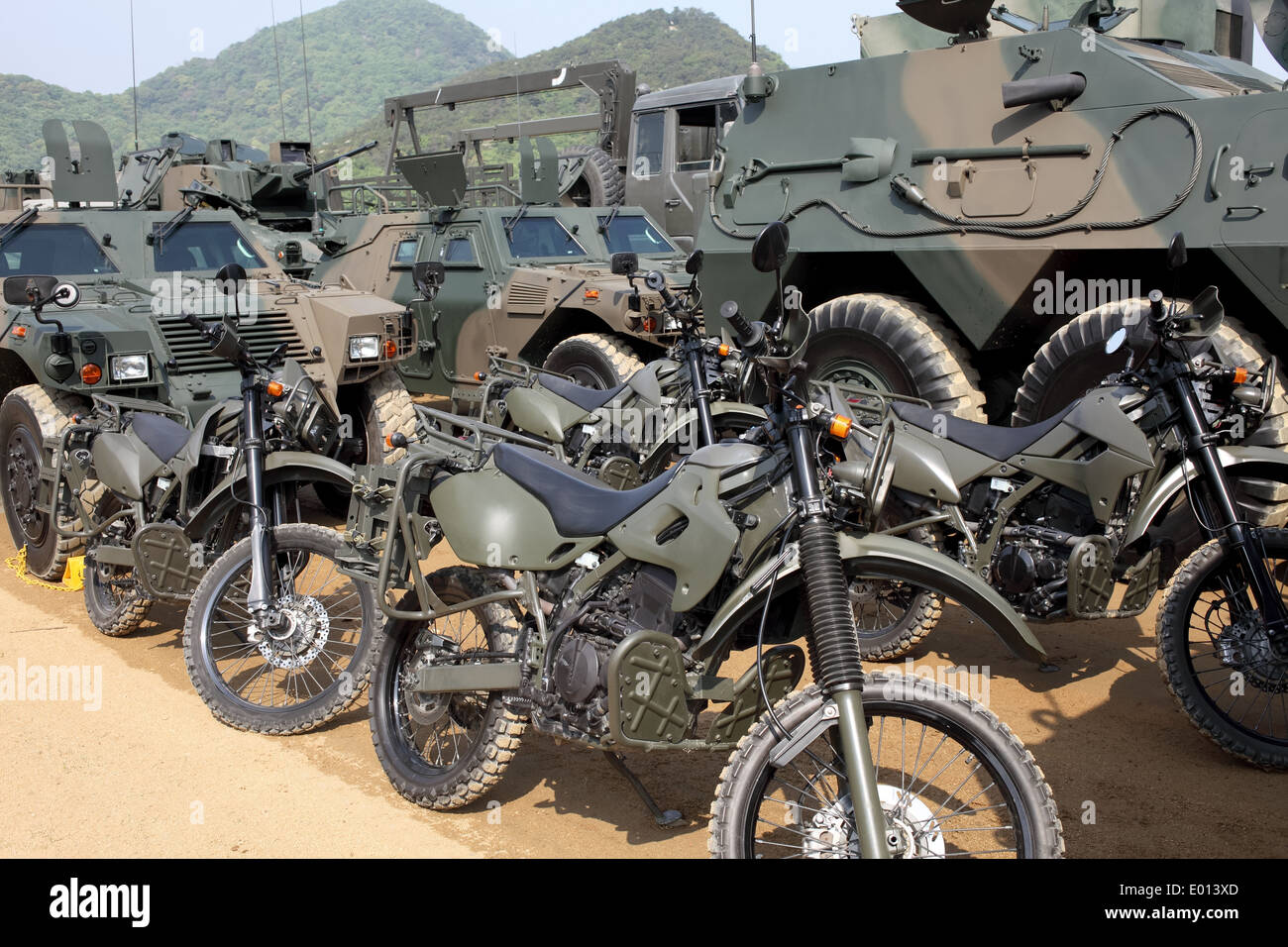 Japanische militärische Motorrad Stockfoto