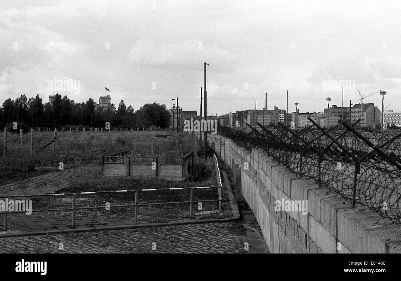 Berliner Mauer nahe dem Potsdamer Platz, 1965 Stockfoto