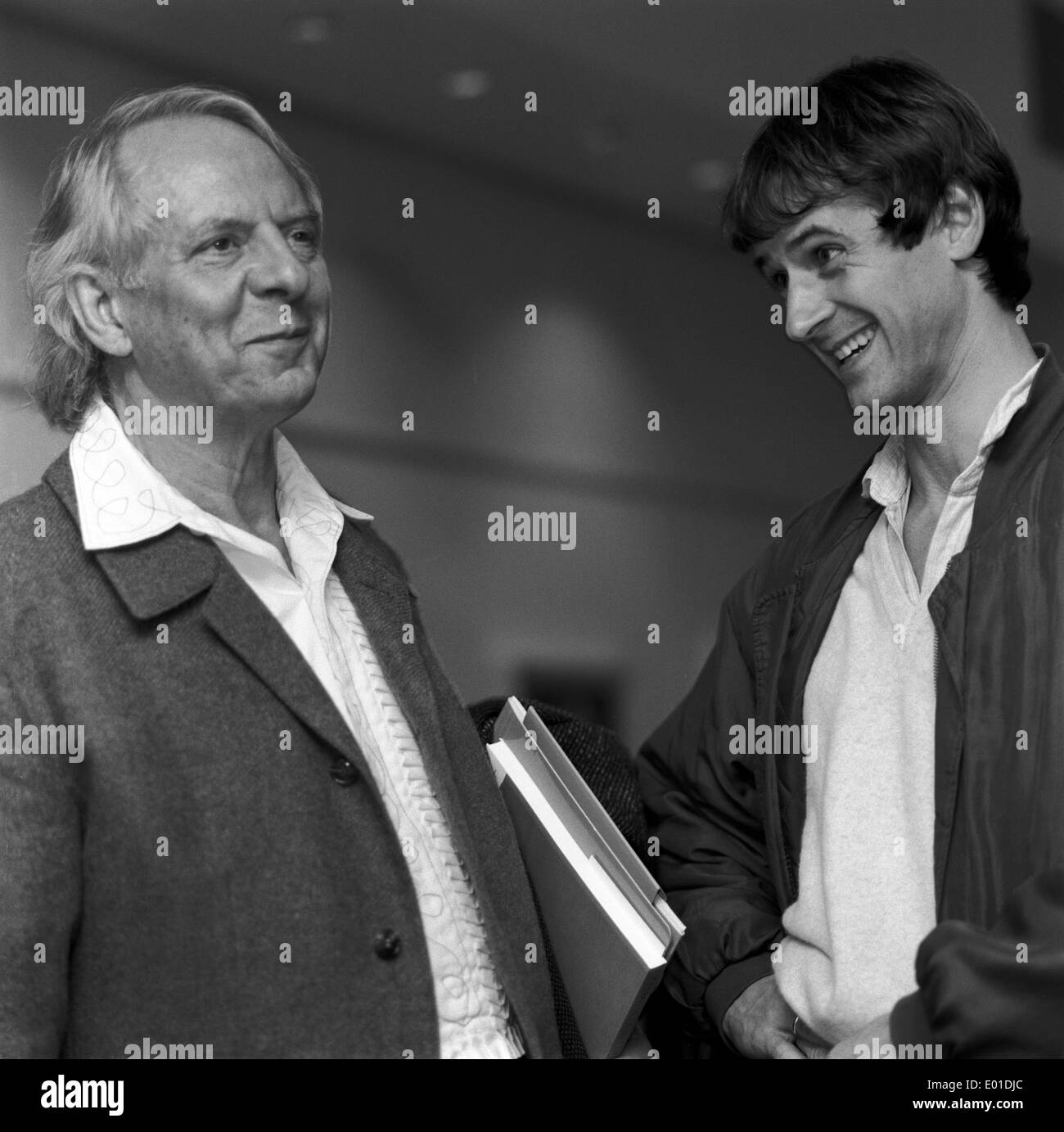 Karlheinz Stockhausen und Markus Stockhausen, 1996 Stockfoto