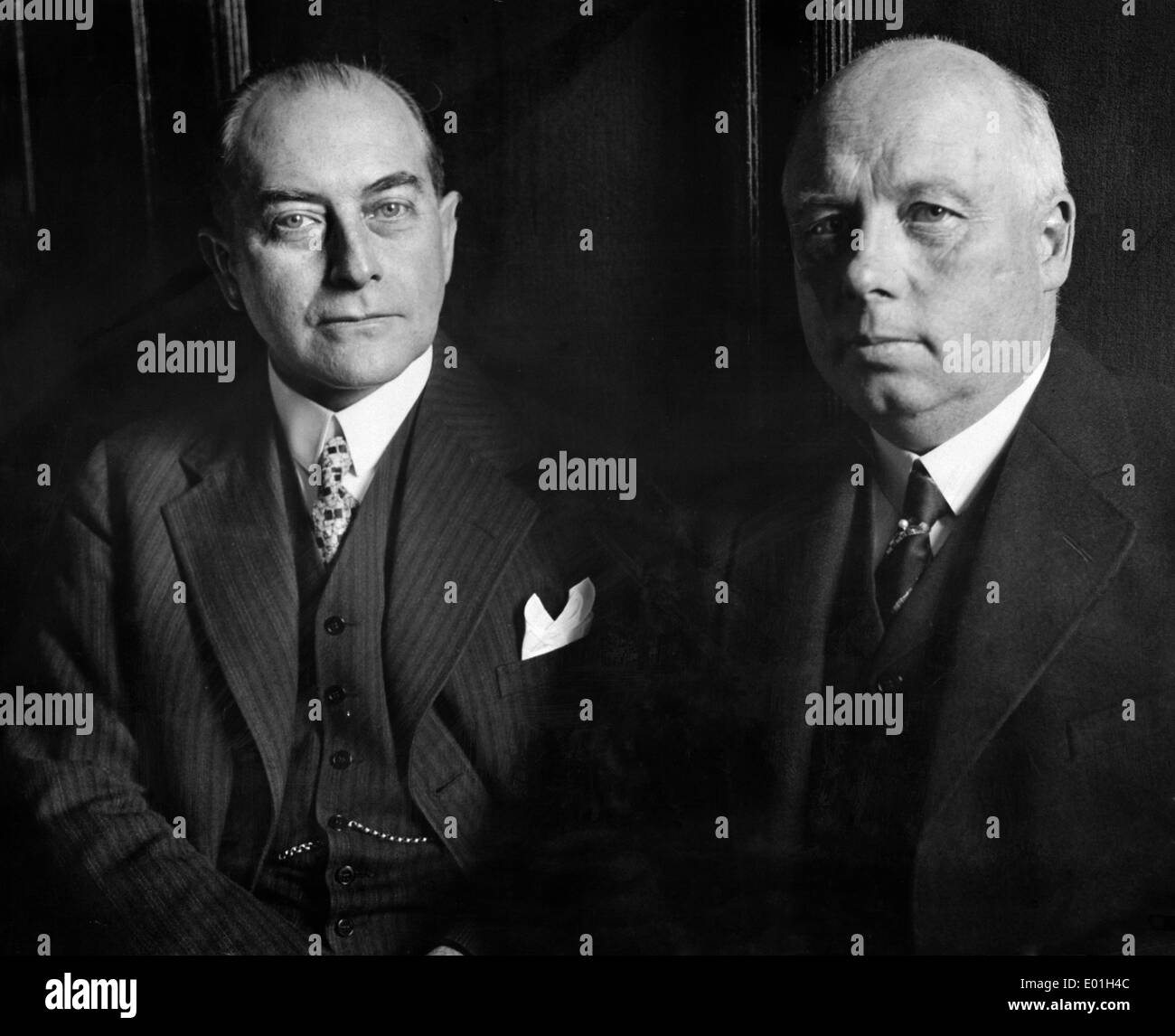 Julius Curtius und Paul Moldenhauer, 1929 Stockfoto
