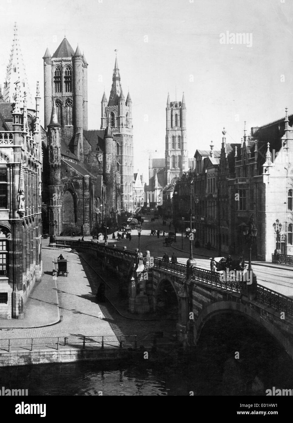 St.-Nikolaus-Kirche in Gent Stockfoto