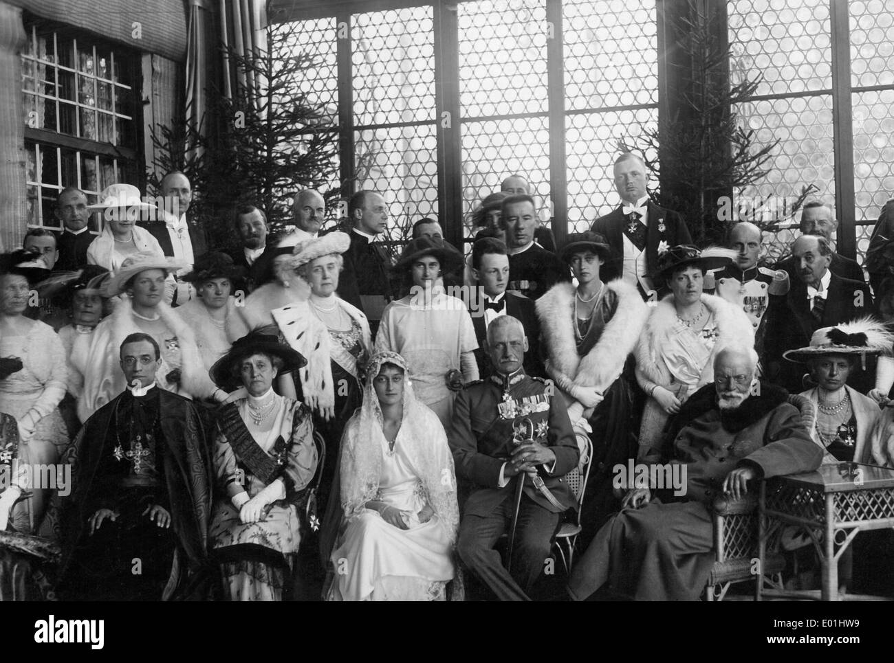 Hochzeit von Rupprecht, Kronprinz von Bayern und Antonia von Luxemburg, 1921 Stockfoto