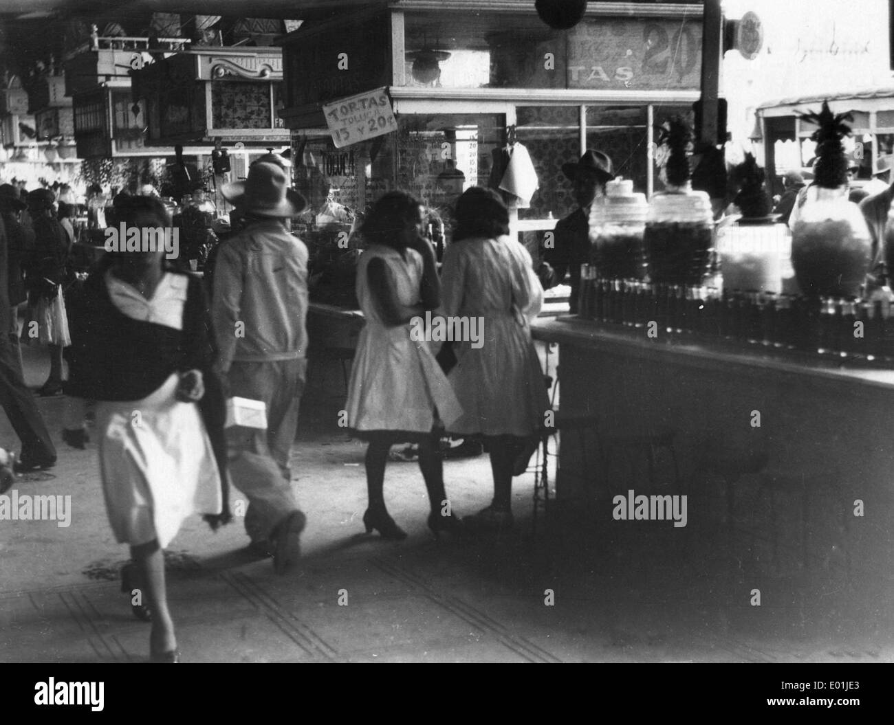 Kolonnaden am Zocalo in Mexiko-Stadt Stockfoto