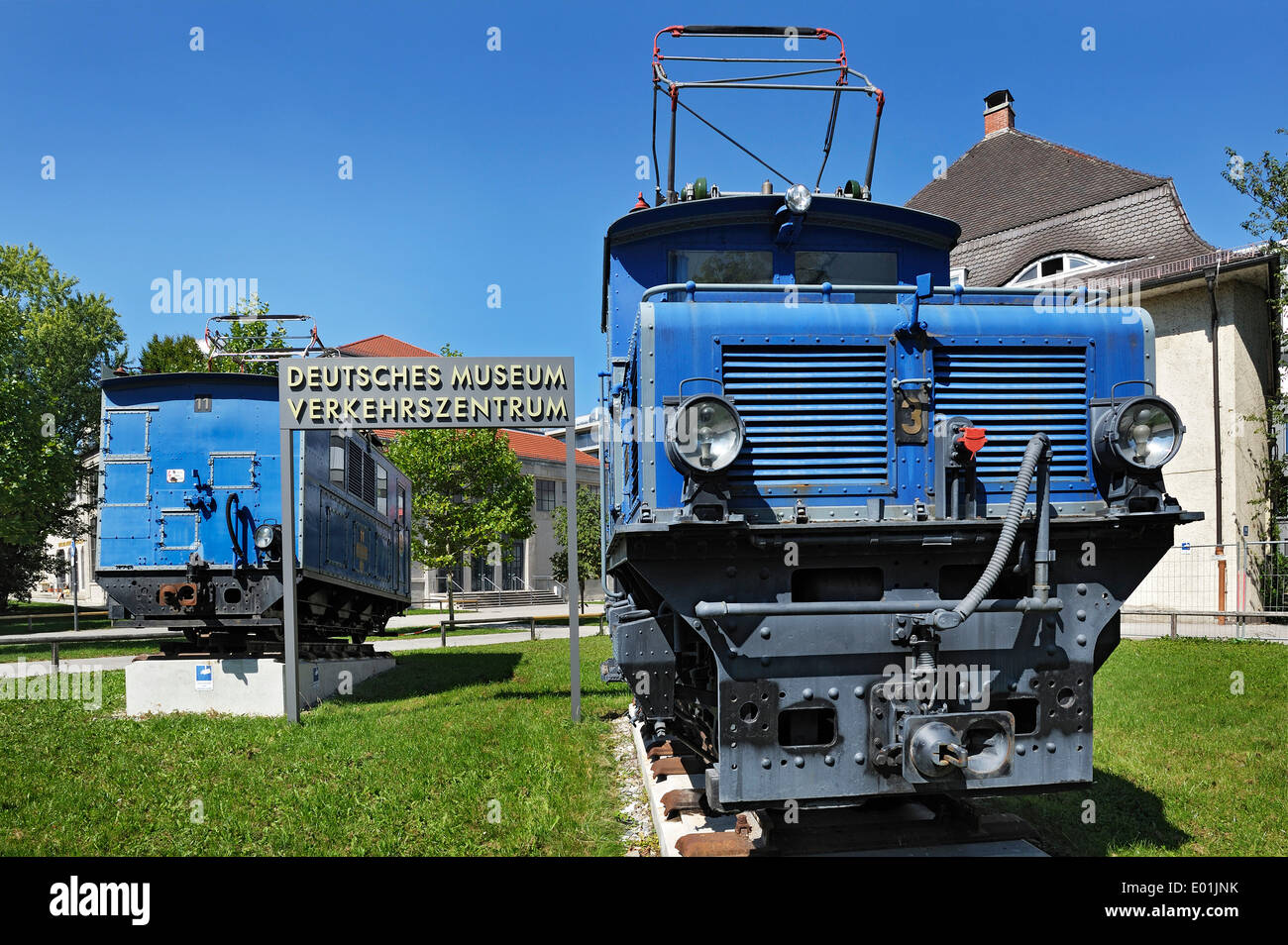 Lokomotive der Zugspitzbahn Eisenbahn von 1929, Deutsches Museum Verkehrszentrum, Deutsche Museum Transportation Center, München Stockfoto