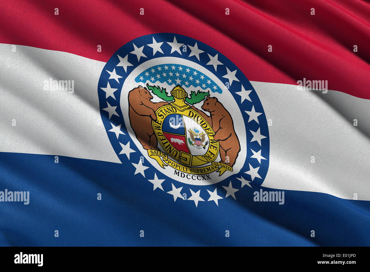Flagge von Missouri Stockfoto