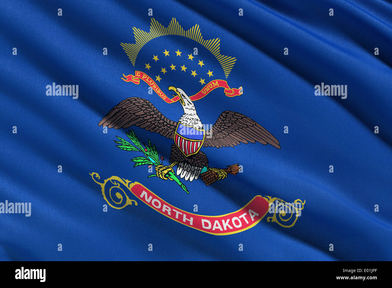 Flagge von North Dakota Stockfoto