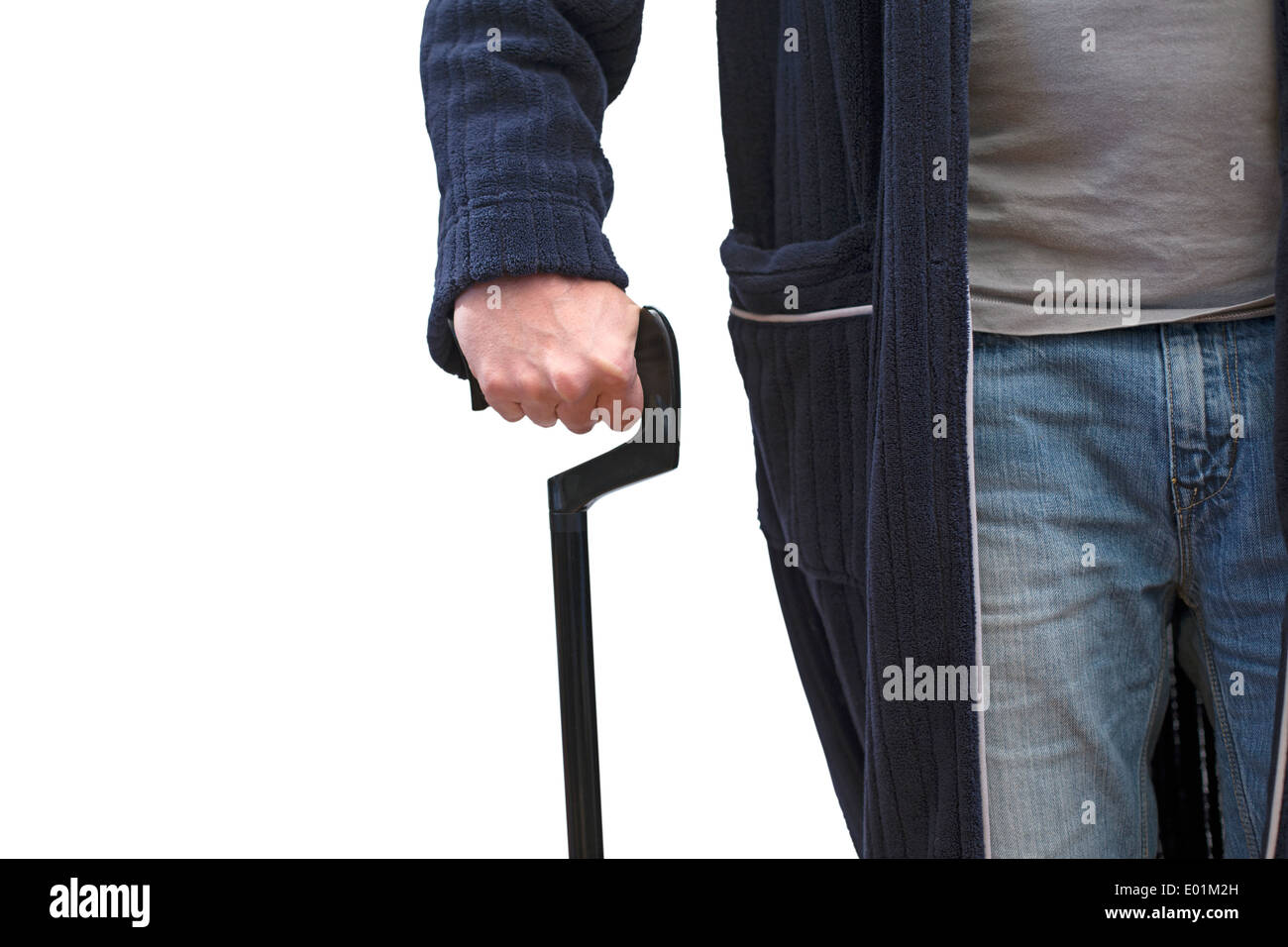 Verletzten Mann in weiß Stockfoto