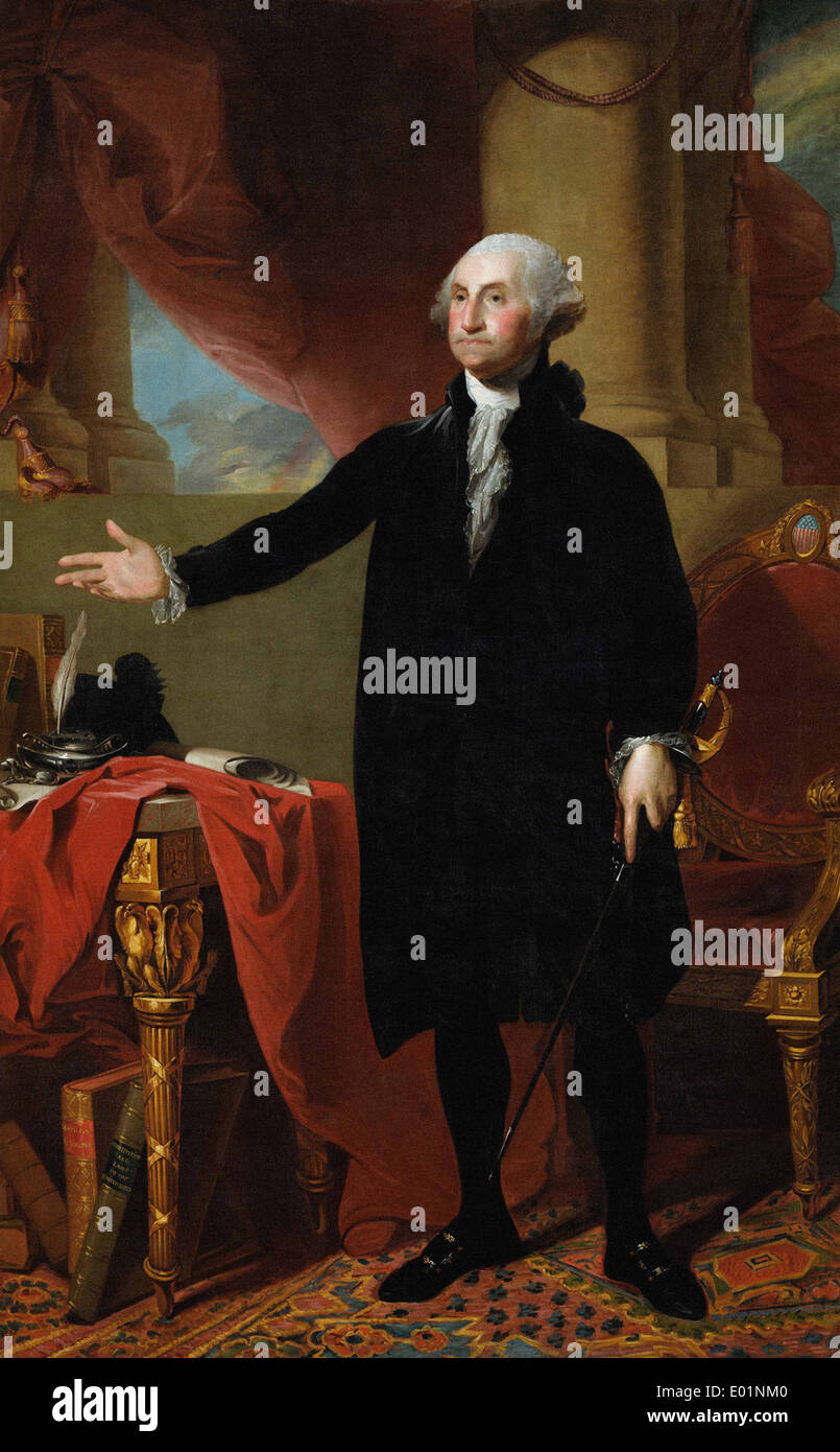 Gilbert Stuart George Washington (Lansdowne Portrait) Stockfoto