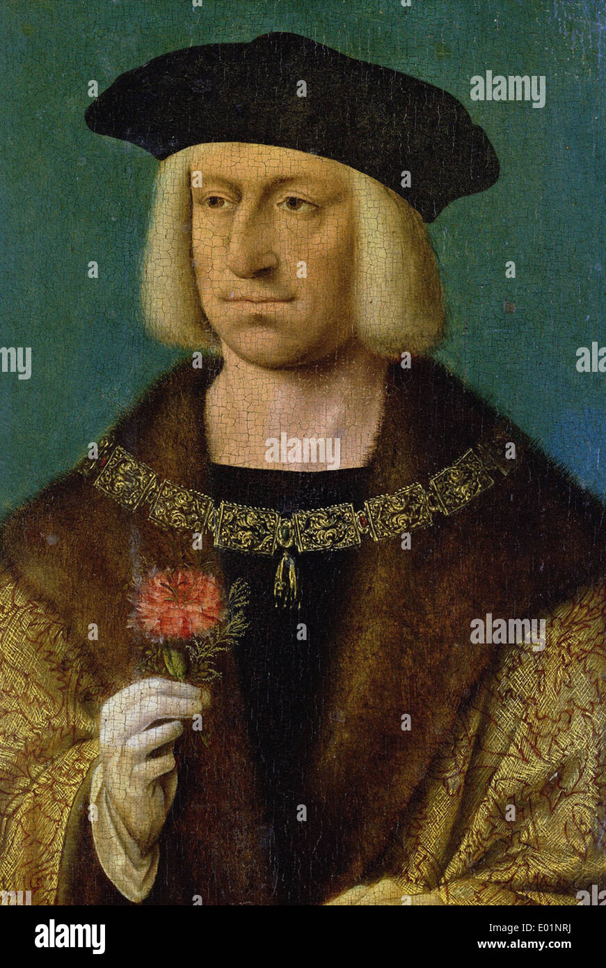 Joos van Cleve-Porträt von Maximilian i., Kaiser des Heiligen Römischen Reiches Stockfoto