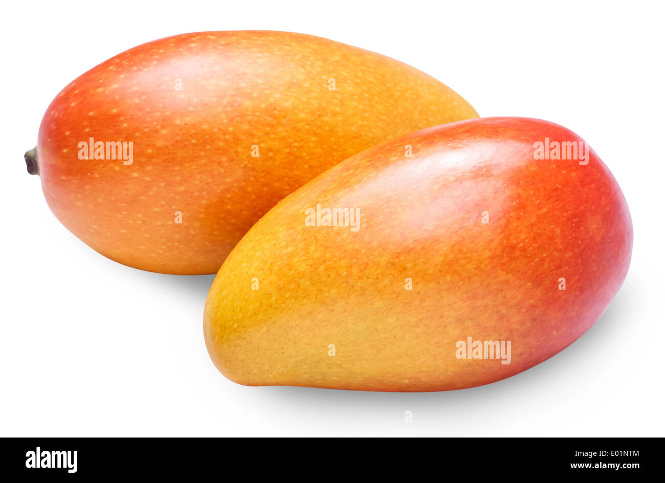 Mango auf weißem Hintergrund. Bio-Lebensmittel. Stockfoto
