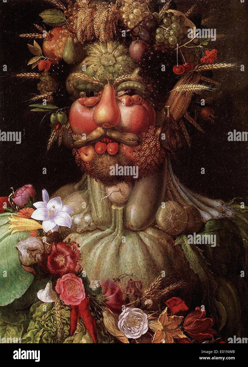 Giuseppe Arcimboldo der Habsburger Kaiser Rudolf II. als Vertumnus Stockfoto