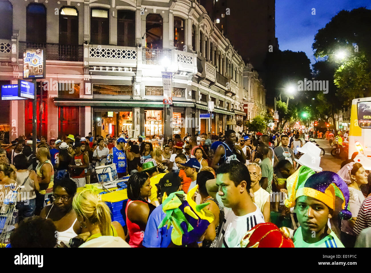 Straßenkarneval Lapa, Rio De Janeiro, Brasilien Stockfoto