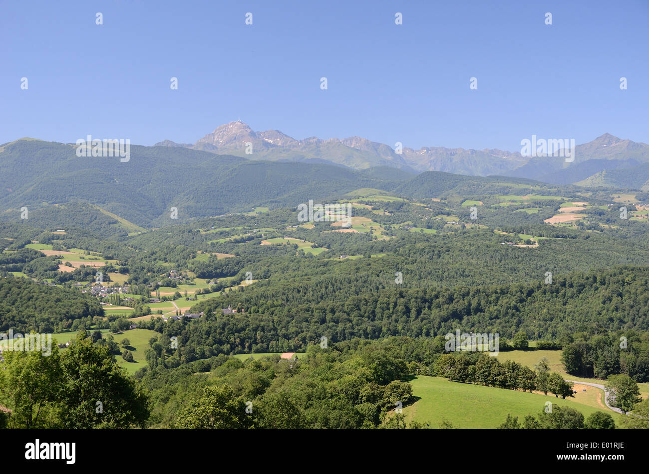 Ausläufern der französischen Pyrenäen Stockfoto