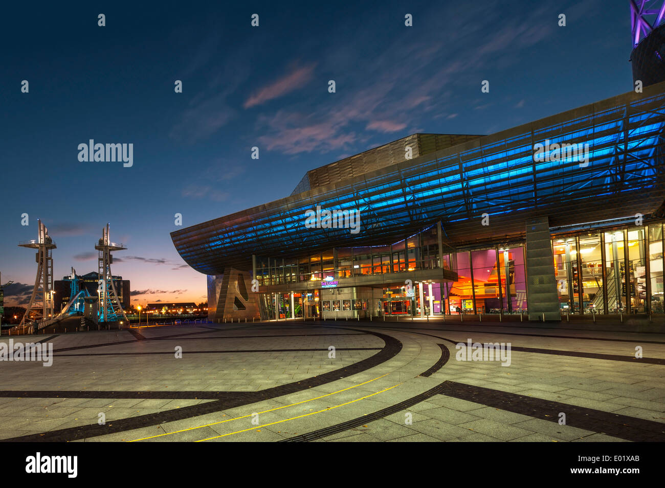Lowry Theater Salford Quays Manchester Stockfoto