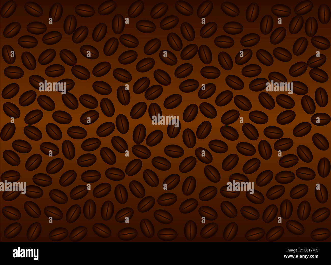 Kaffeebohnen-Hintergrund, braun-Gradienten - kann nahtlose Tapete erstellt werden. Stockfoto
