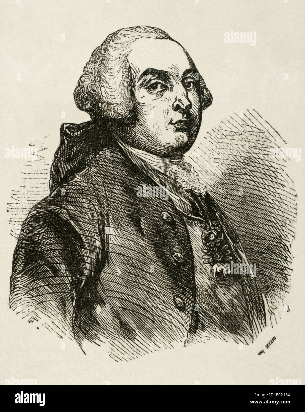 Ludwig XVI. (1754-1793). König von Frankreich. Gravur. Stockfoto