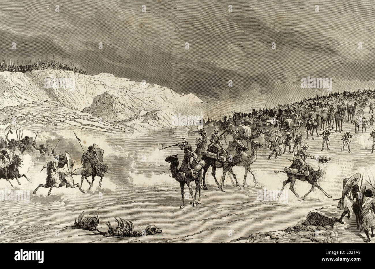 Horatio Herbert Kitchener (1850-1916). Britischer Offizier. Abzug der britischen Streitkräfte im Sudan. Anglo-Sudan Krieg. Stockfoto