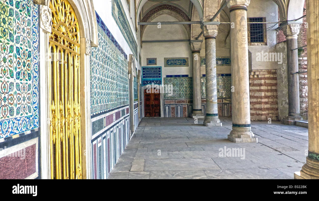 Gang der Topkapi-Palast, Istanbul. Stockfoto