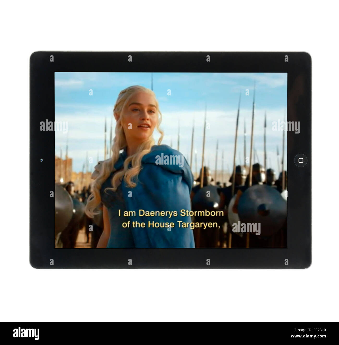 Gerade "Game of Thrones" auf ein Apple iPad Tablet-computer Stockfoto