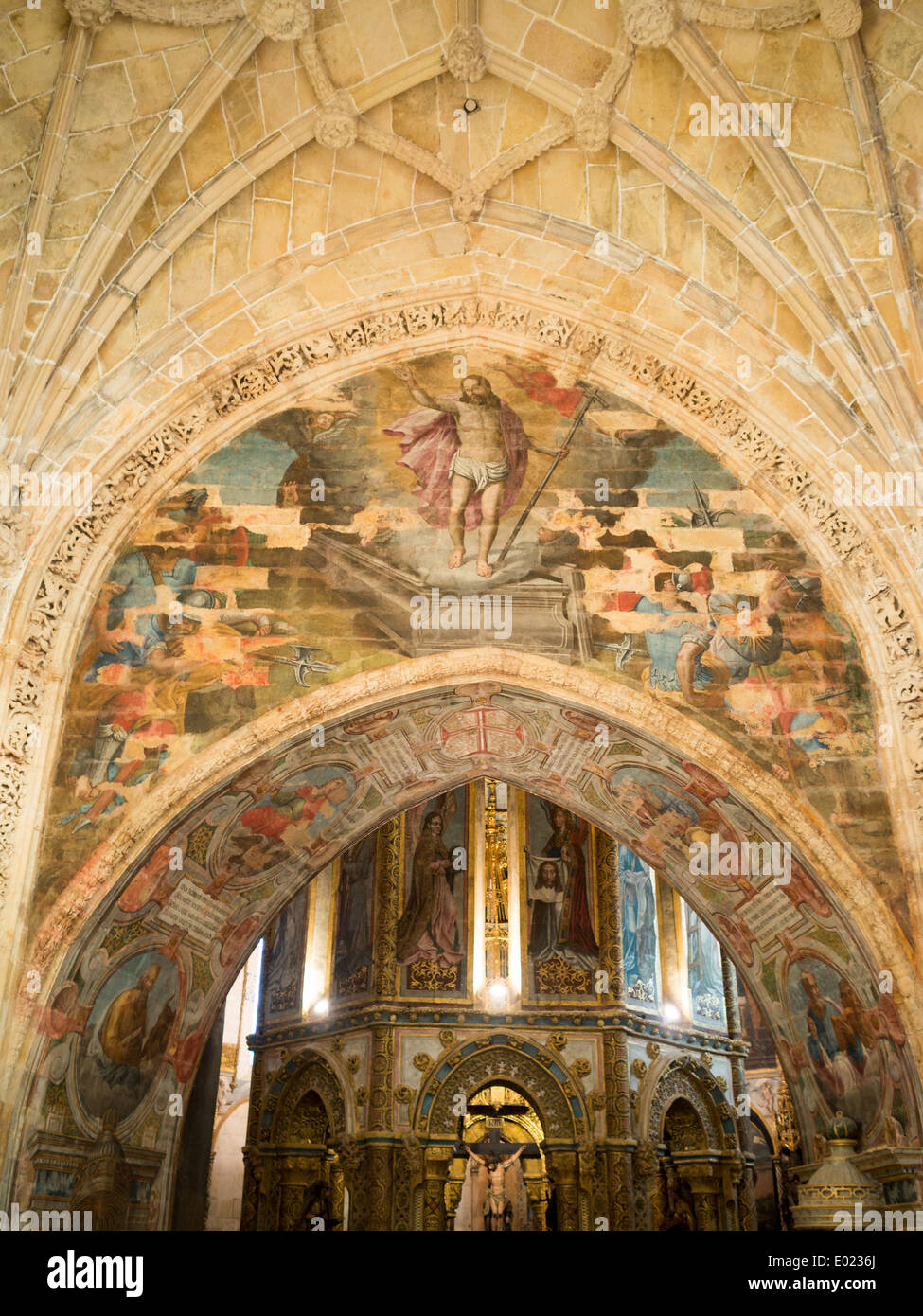 Charola des Convento de Cristo, Tomar Stockfoto