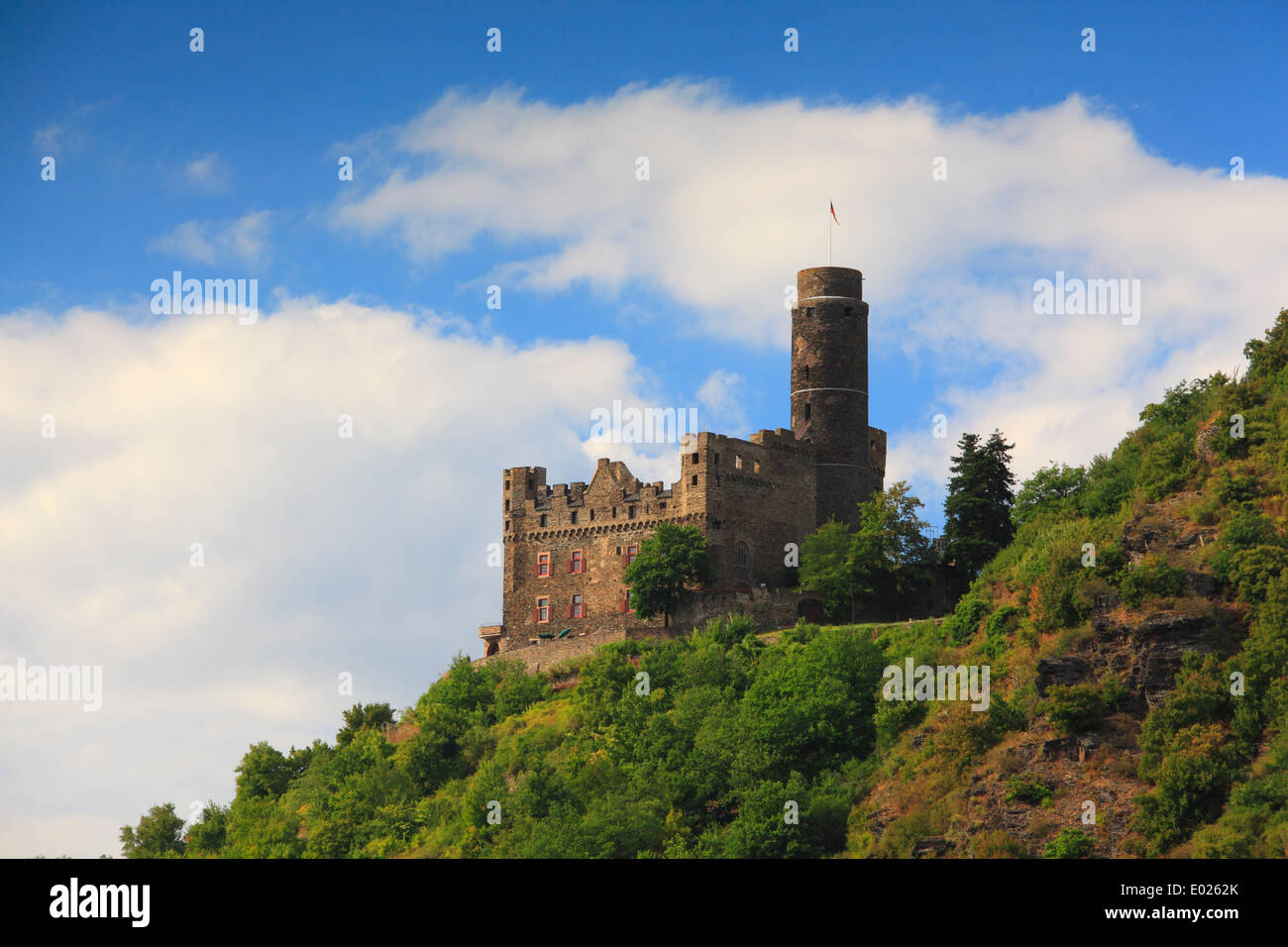 Foto von Maus Burg über wellmich auf der mittleren oberen Rhein, Deutschland Stockfoto
