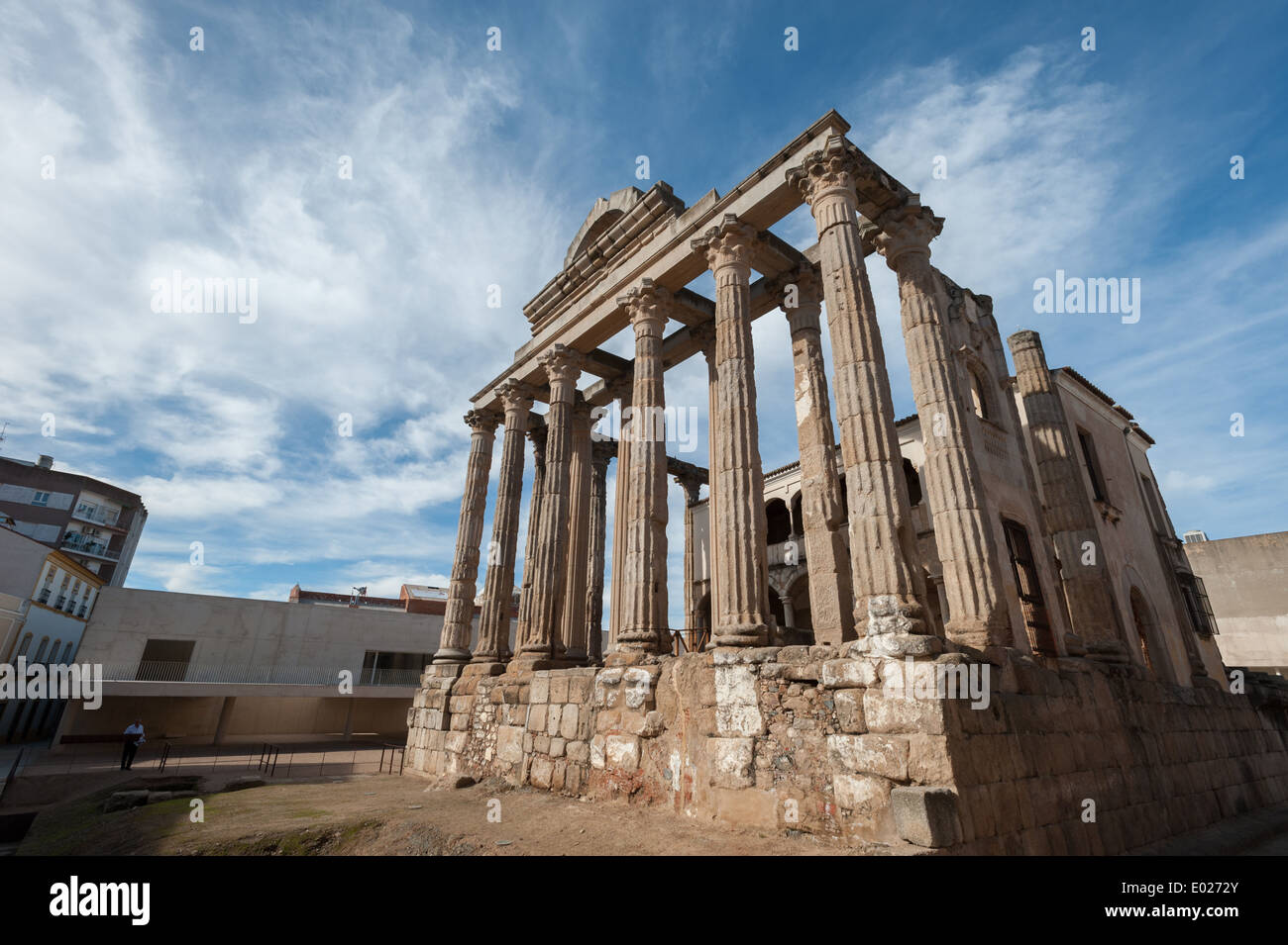 Tempel der Diana, Merida, Badajoz, Extremadura, Spanien, Europa Stockfoto