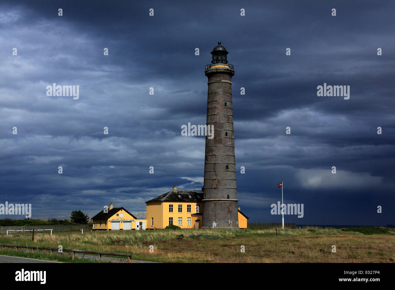 Foto von Skagen zum Leuchtturm, im Naturpark an der Mündung des Nord- und Ostsee, Dänemark Stockfoto