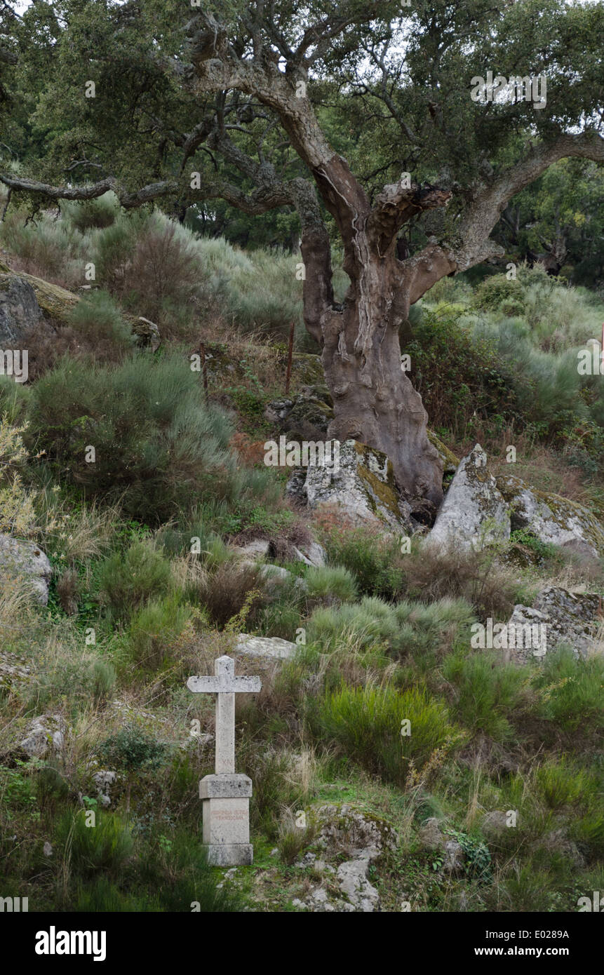 El Palancar Convent, Pedroso de Acim, Cáceres, Extremadura, Spanien, Europa Stockfoto