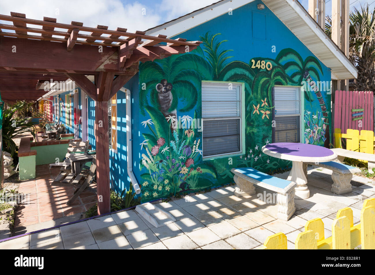 "Si Como kein Inn" in Flagler Beach, FL, USA Stockfoto