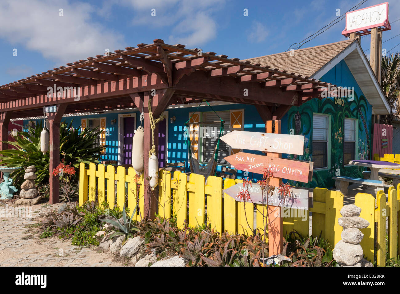 "Si Como kein Inn" in Flagler Beach, FL, USA Stockfoto