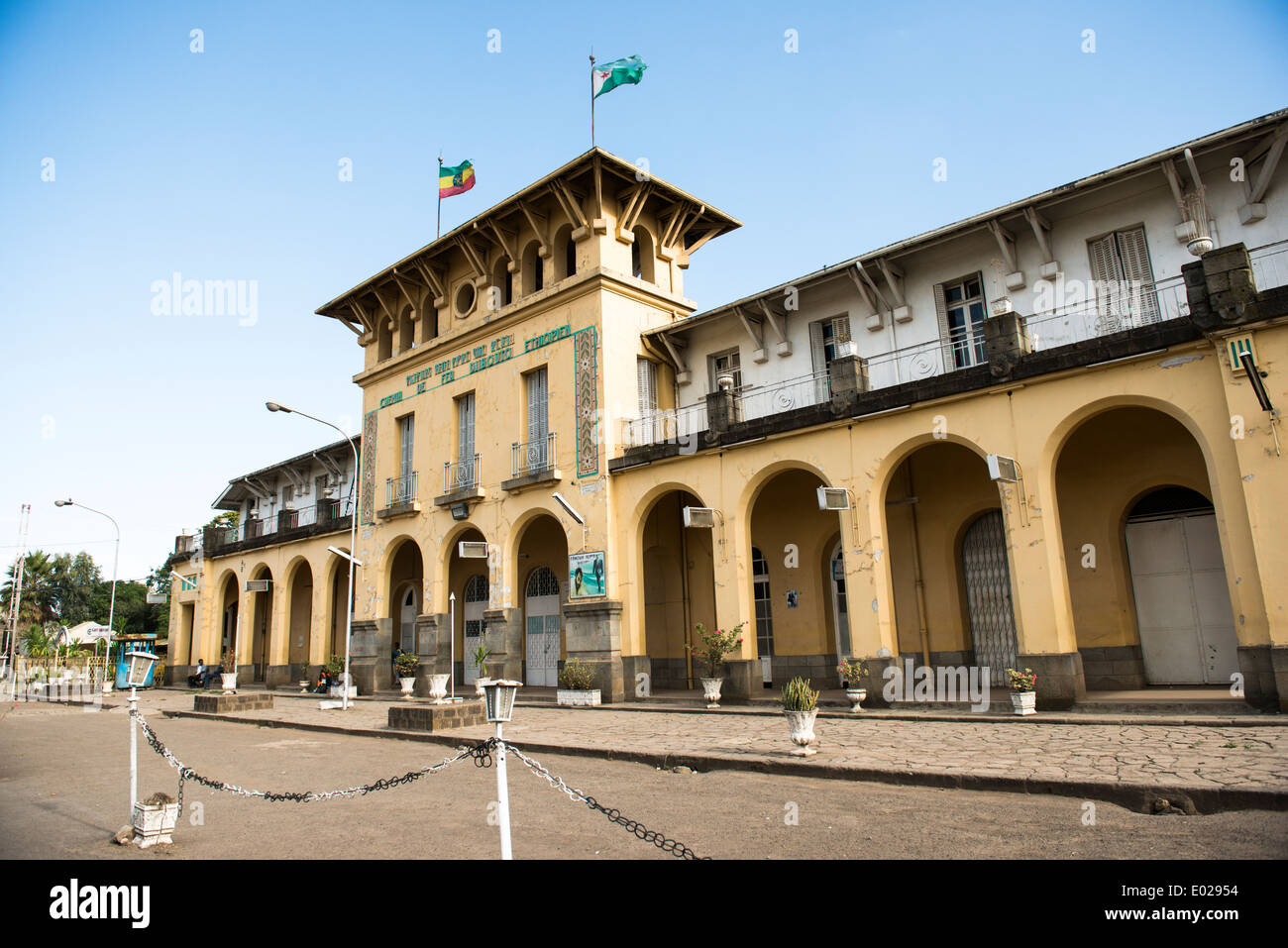 Der Äthiopien - Djibouti-Bahnhof in Addis Abeba. Stockfoto
