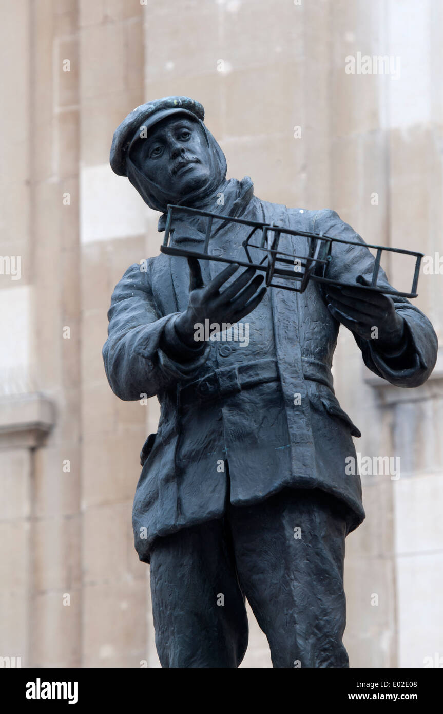 Charles Rolls Statue, Monmouth, Monmouthshire, Wales, UK Stockfoto