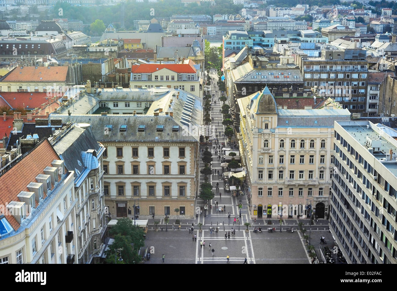 Luftaufnahme von Budapest und St Stephen Square, Ungarn Stockfoto