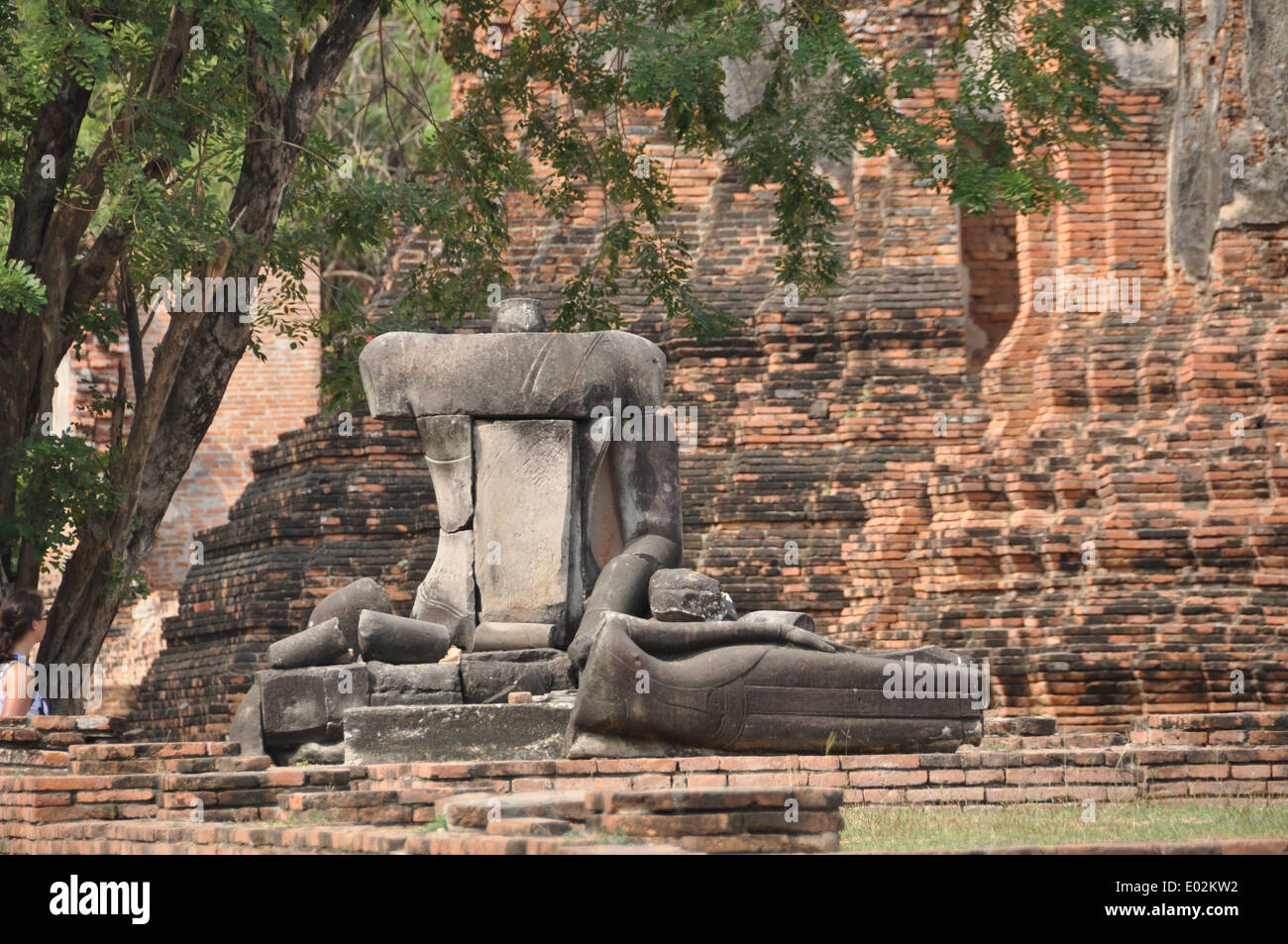 Ruinen einer Statue in der Ayutthaya Historical Park, Ayutthaya, Thailand. Stockfoto