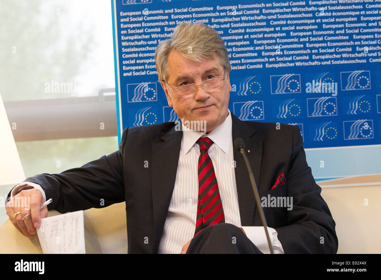 Viktor Yushchenko ehemalige Präsidenten der Ukraine und Anführer der Orange Revolution in der Ukraine im Jahr 2004 Stockfoto