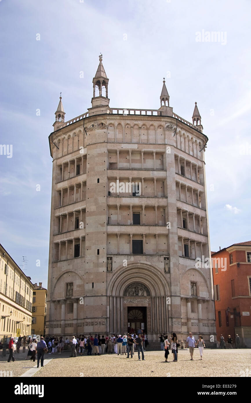 Das Baptisterium von Parma Stockfoto