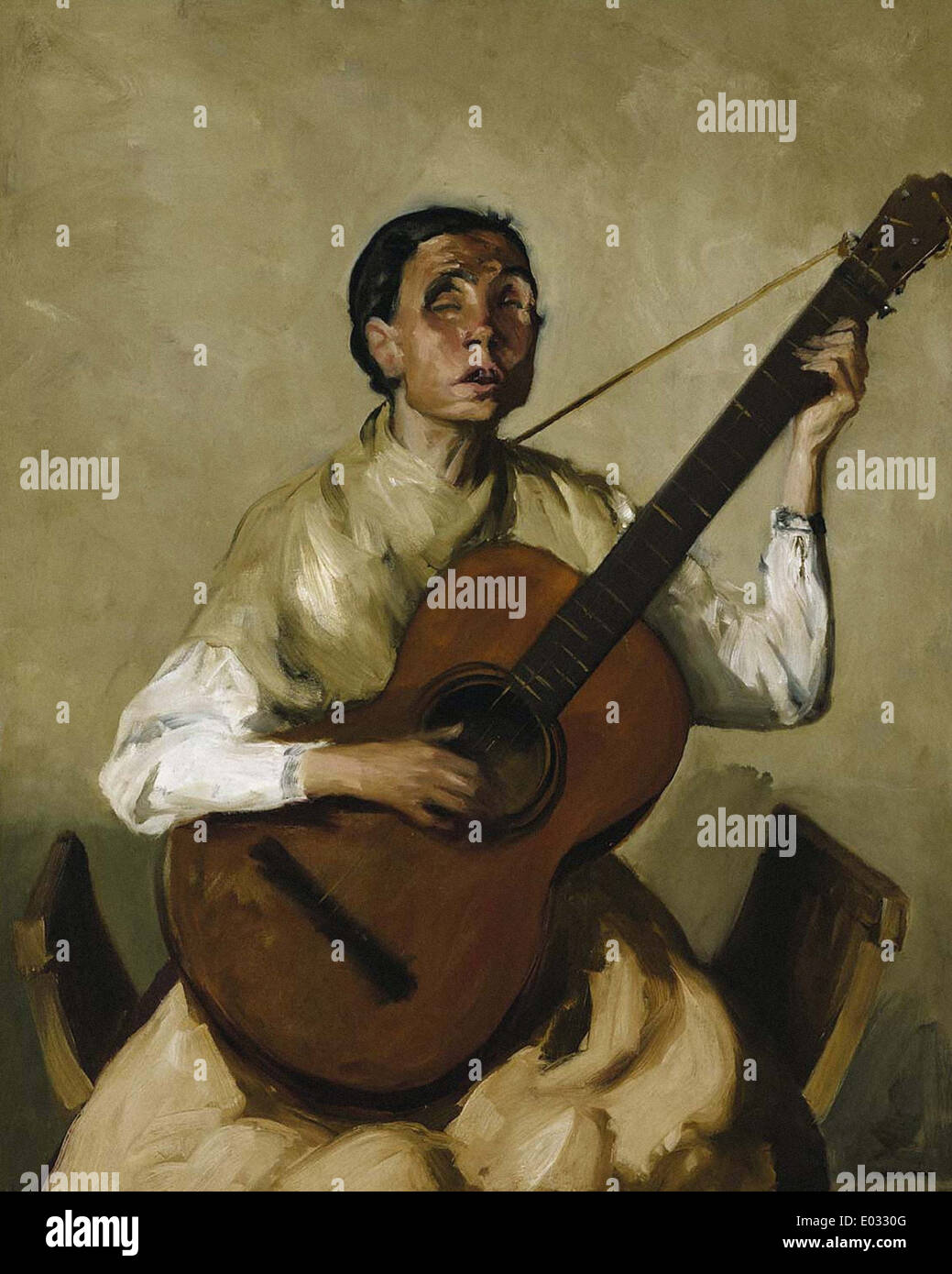 Spanischer Sänger Robert Henri Blind Stockfoto