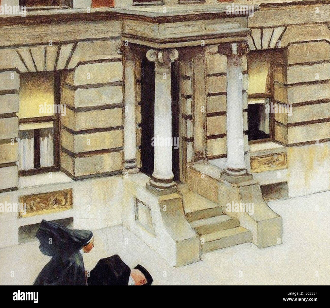 Edward Hopper-New York-Pflaster Stockfoto