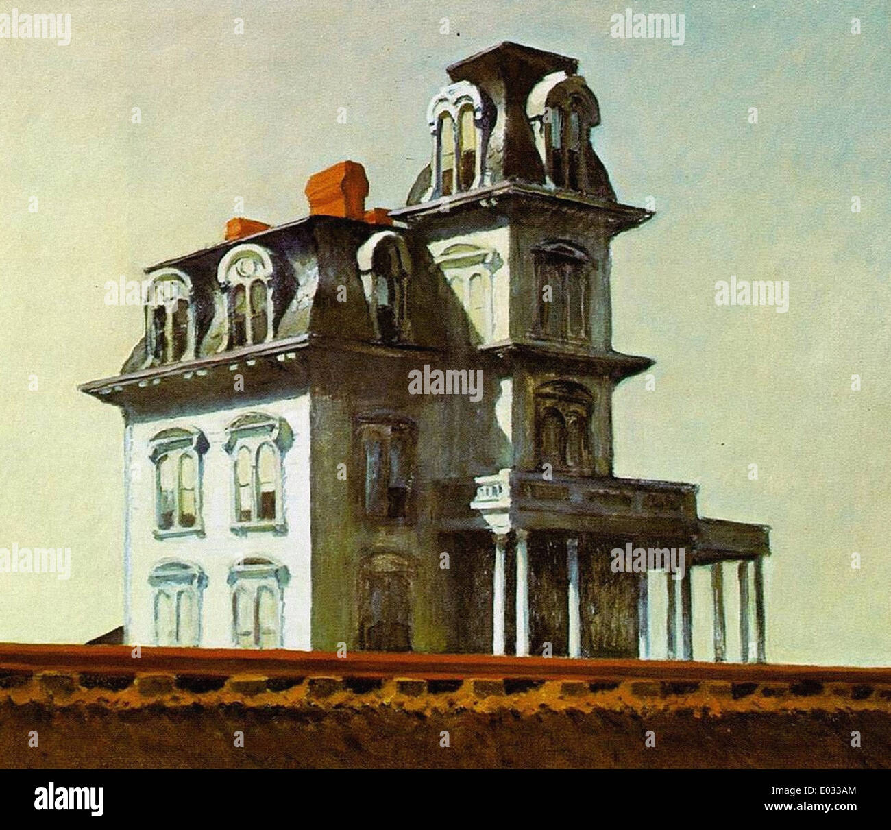 Edward Hopper-Haus am Bahndamm Stockfoto