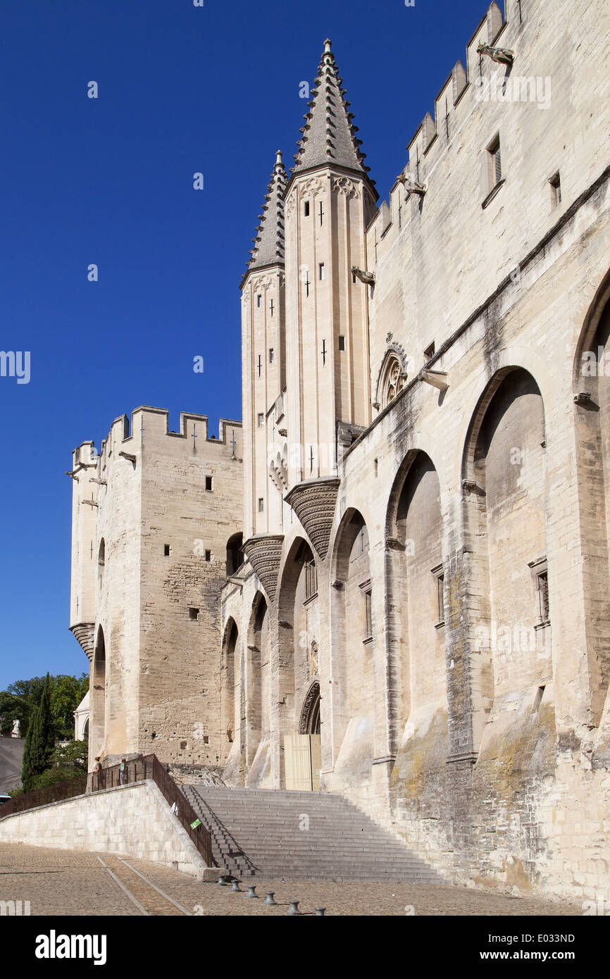 Päpstlichen Palast von Avignon, Frankreich. Stockfoto