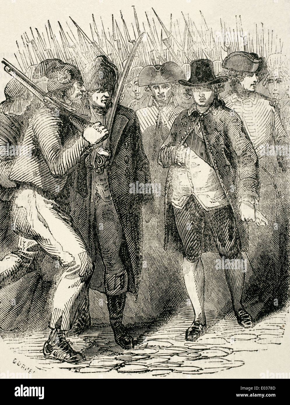 Französische Revolution (1789-1799). Rückkehr von Louis XVI in Paris nach seiner Verhaftung in Varennes nach seinem Fluchtversuch. 25. Juni 1791 Stockfoto