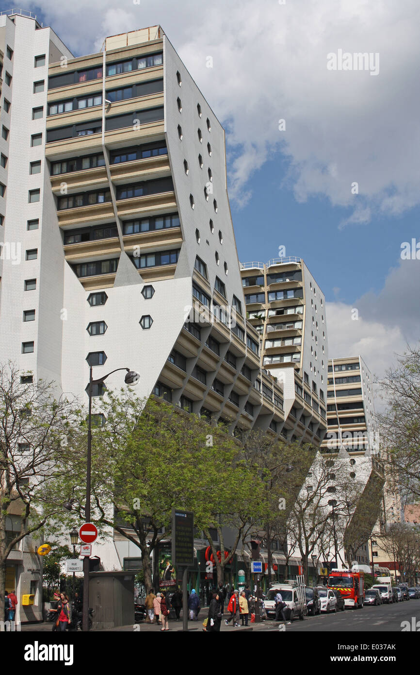 Les Orgues de Flandre, Wohnprojekt, Paris Stockfoto