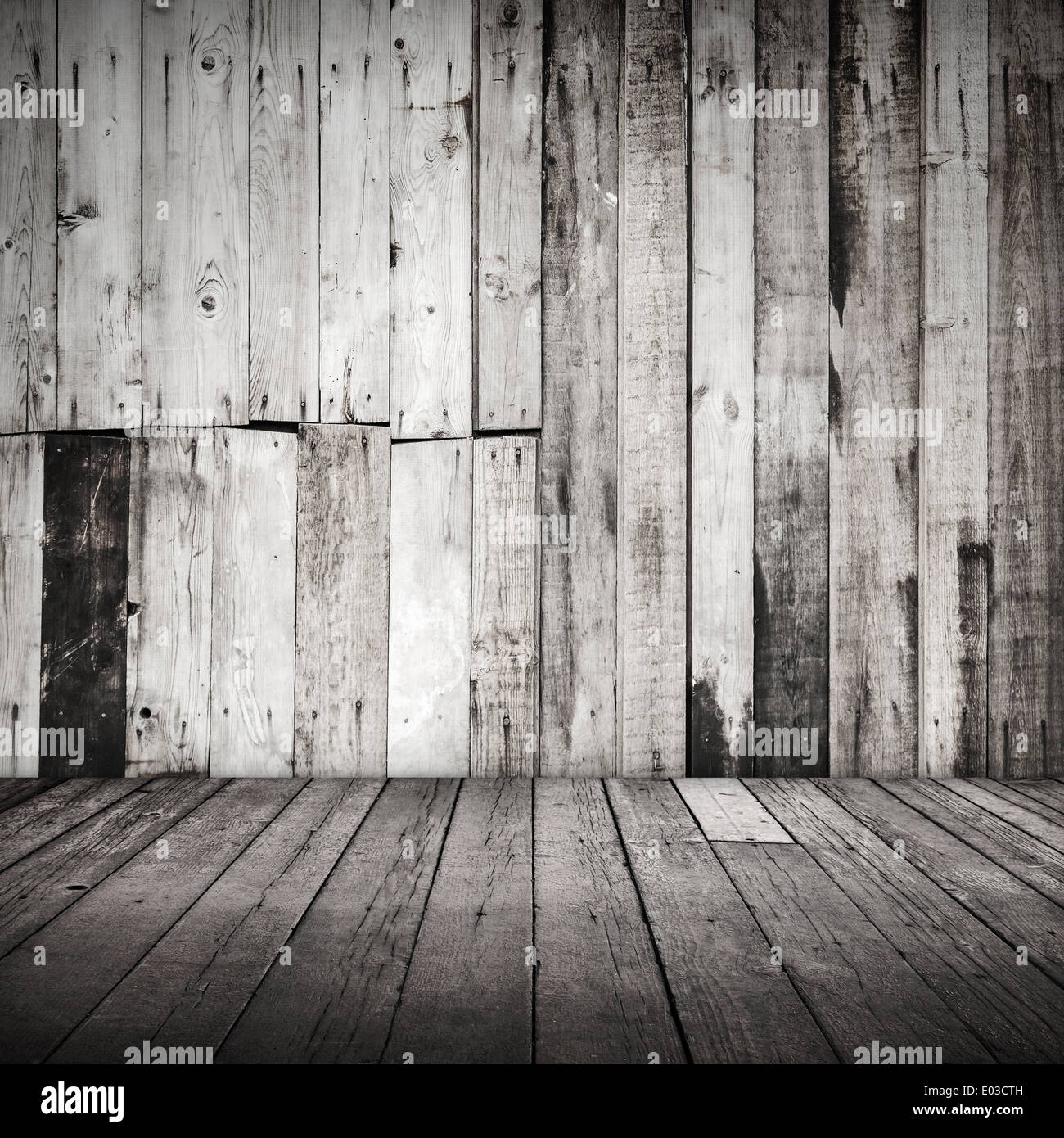 Leere weiße Grunge Holz Interieur Hintergrundtextur Stockfoto