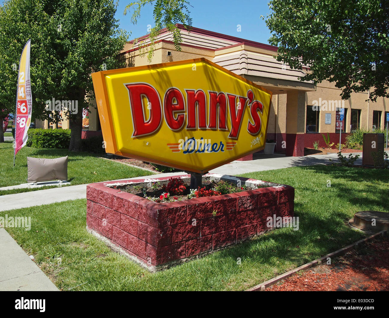 Denny's Diner Dixon Kalifornien Stockfoto