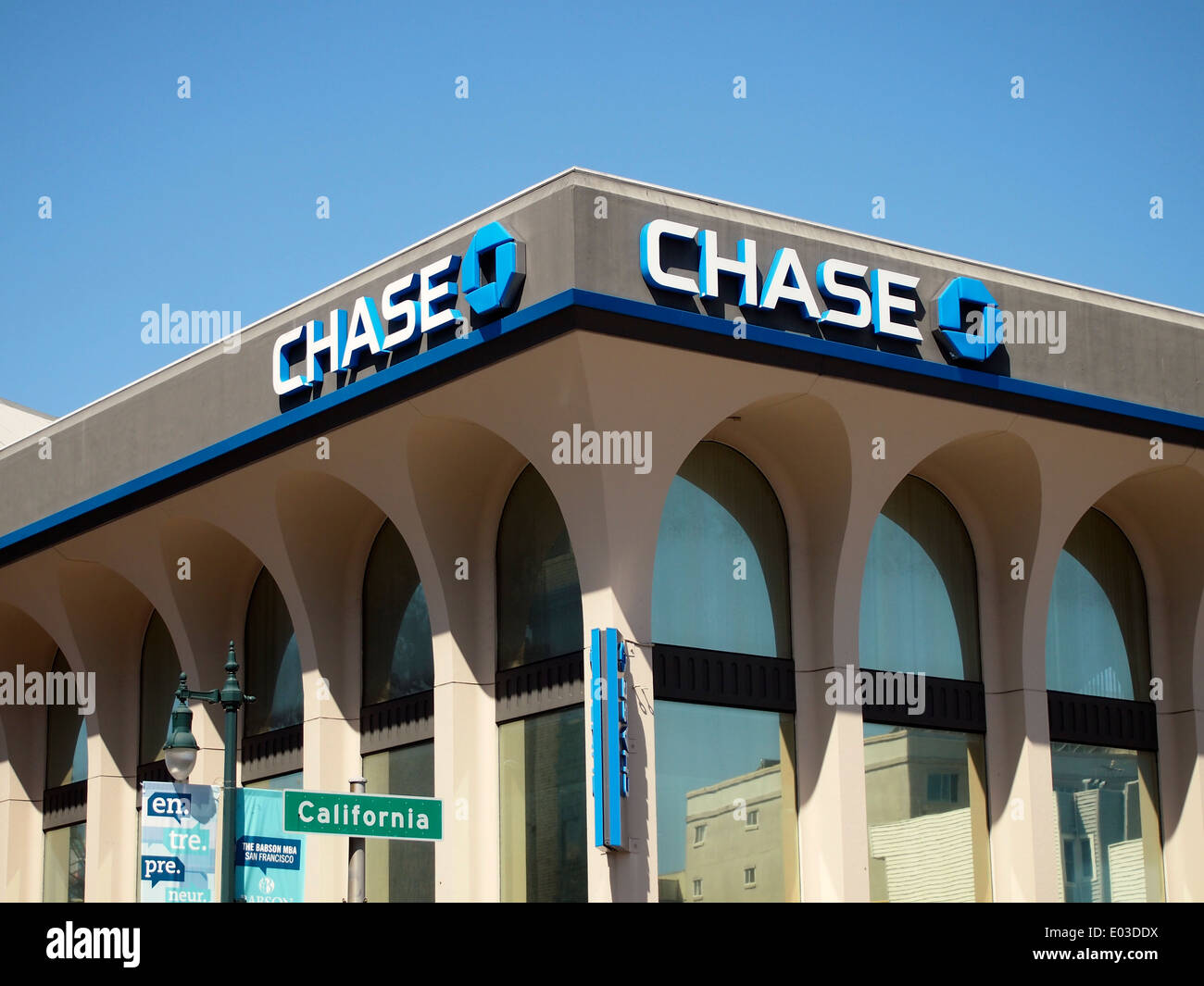 Chase-Zweigstelle in Kalifornien und Polk, San Francisco, Stockfoto